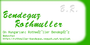 bendeguz rothmuller business card